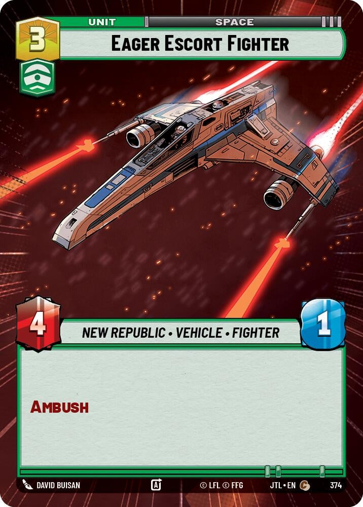 Image for Eager Escort Fighter (Hyperspace) (Jump to Lightspeed) (374) - Star Wars: Unlimited