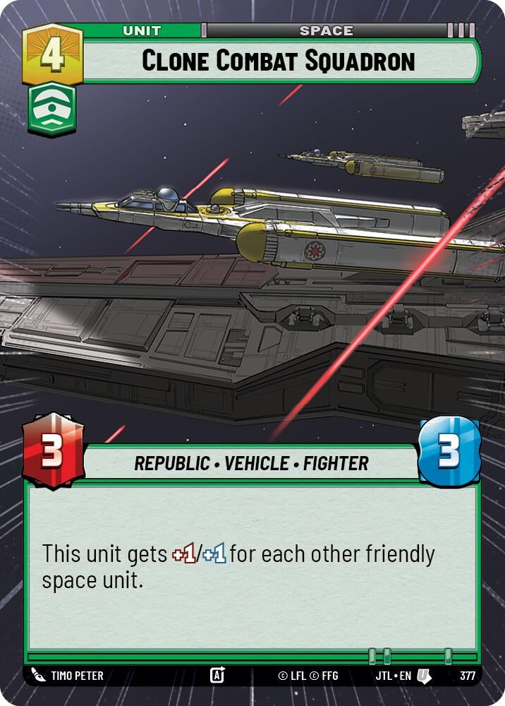 Image for Clone Combat Squadron (Hyperspace) (Jump to Lightspeed) (377) - Star Wars: Unlimited