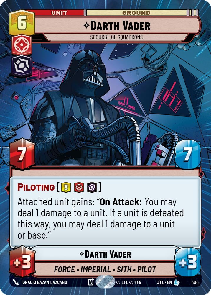 Image for Darth Vader - Scourge of Squadrons (Hyperspace) (Jump to Lightspeed) (404) - Star Wars: Unlimited