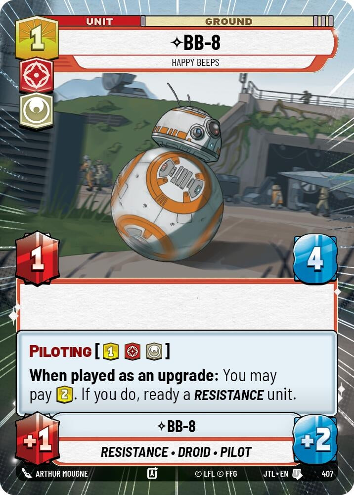 Image for BB-8 - Happy Beeps (Hyperspace) (Jump to Lightspeed) (407) - Star Wars: Unlimited