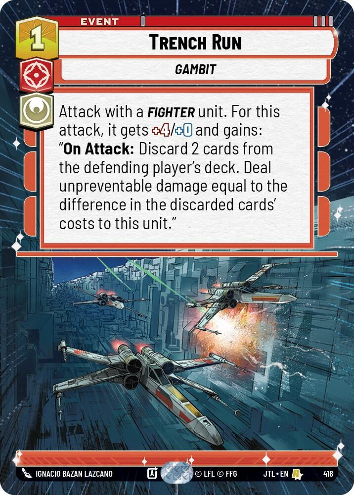 Image for Trench Run (Hyperspace) (Jump to Lightspeed) (418) - Star Wars: Unlimited