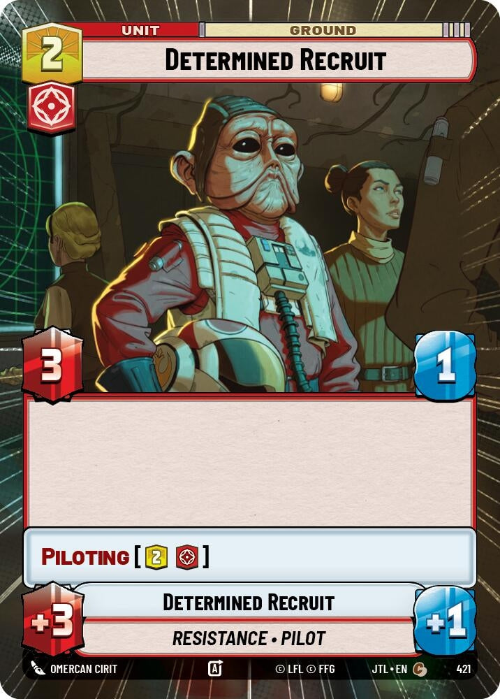 Image for Determined Recruit (Hyperspace) (Jump to Lightspeed) (421) - Star Wars: Unlimited