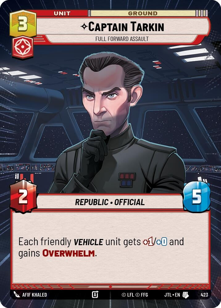 Image for Captain Tarkin - Full Forward Assault (Hyperspace) (Jump to Lightspeed) (423) - Star Wars: Unlimited