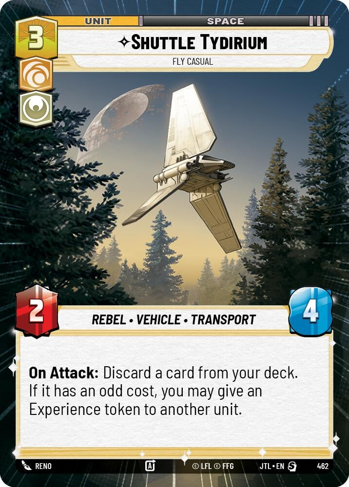 Image for Shuttle Tydirium - Fly Casual (Hyperspace) (Jump to Lightspeed) (462) - Star Wars: Unlimited