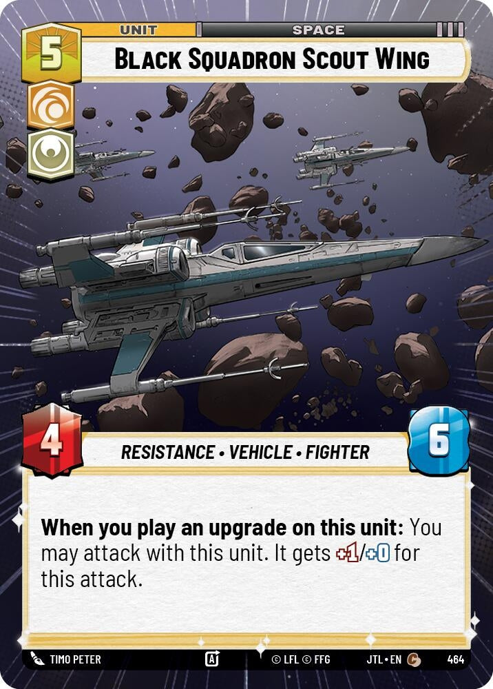 Image for Black Squadron Scout Wing (Hyperspace) (Jump to Lightspeed) (464) - Star Wars: Unlimited