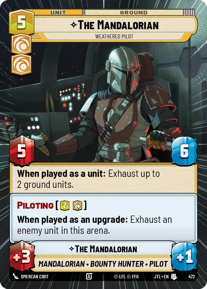 Image for The Mandalorian - Weathered Pilot (Hyperspace) (Jump to Lightspeed) (472) - Star Wars: Unlimited