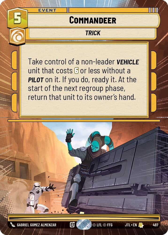 Image for Commandeer (Hyperspace) (Jump to Lightspeed) (497) - Star Wars: Unlimited