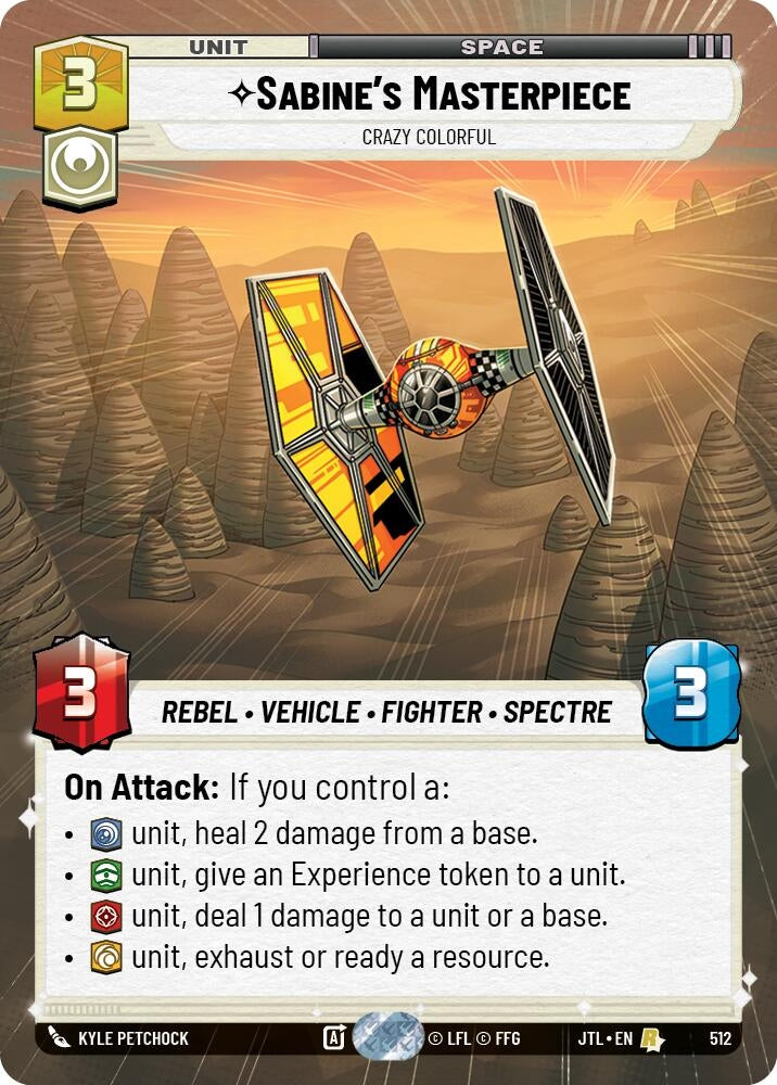 Image for Sabine's Masterpiece - Crazy Colorful (Hyperspace) (Jump to Lightspeed) (512) - Star Wars: Unlimited