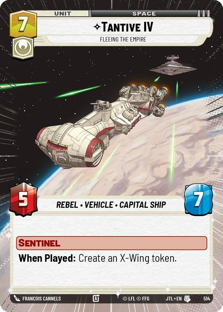 Image for Tantive IV - Fleeing the Empire (Hyperspace) (Jump to Lightspeed) (514) - Star Wars: Unlimited