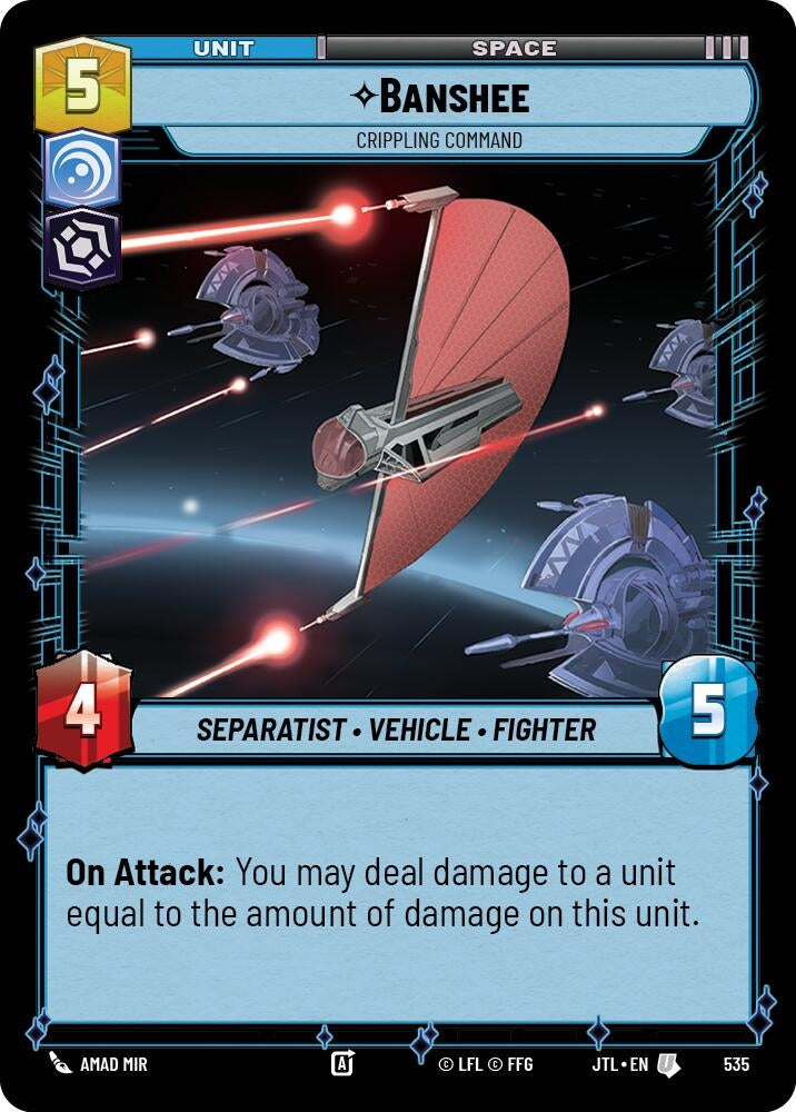 Image for Banshee - Crippling Command (Foil) (Jump to Lightspeed) (535) - Star Wars: Unlimited