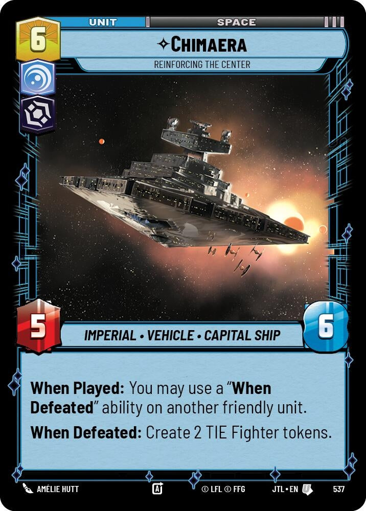 Image for Chimaera - Reinforcing the Center (Foil) (Jump to Lightspeed) (537) - Star Wars: Unlimited
