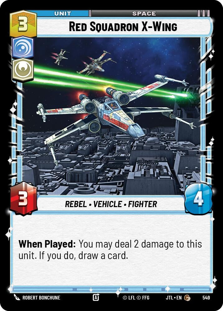 Image for Red Squadron X-Wing (Foil) (Jump to Lightspeed) (549) - Star Wars: Unlimited