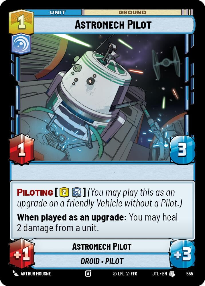 Image for Astromech Pilot (Foil) (Jump to Lightspeed) (555) - Star Wars: Unlimited