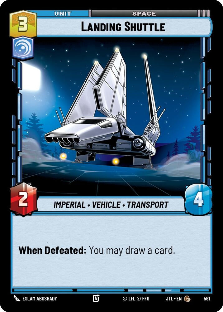 Image for Landing Shuttle (Foil) (Jump to Lightspeed) (561) - Star Wars: Unlimited