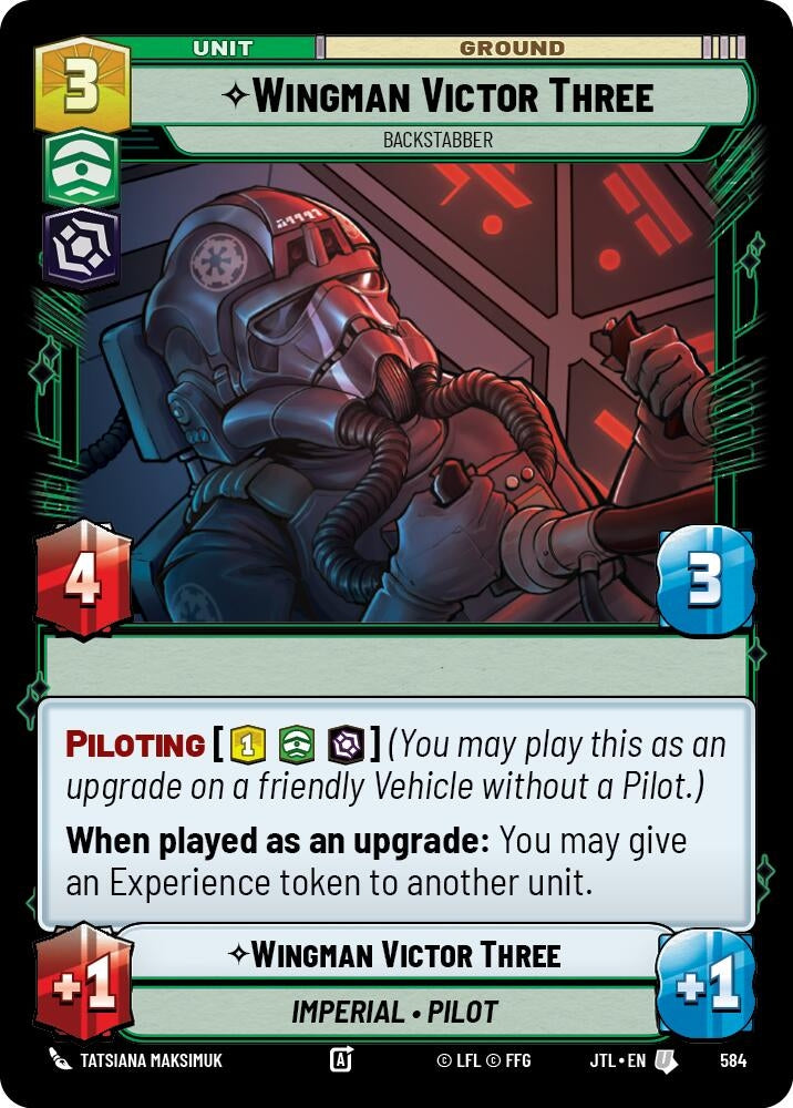 Image for Wingman Victor Three - Backstabber (Foil) (Jump to Lightspeed) (584) - Star Wars: Unlimited