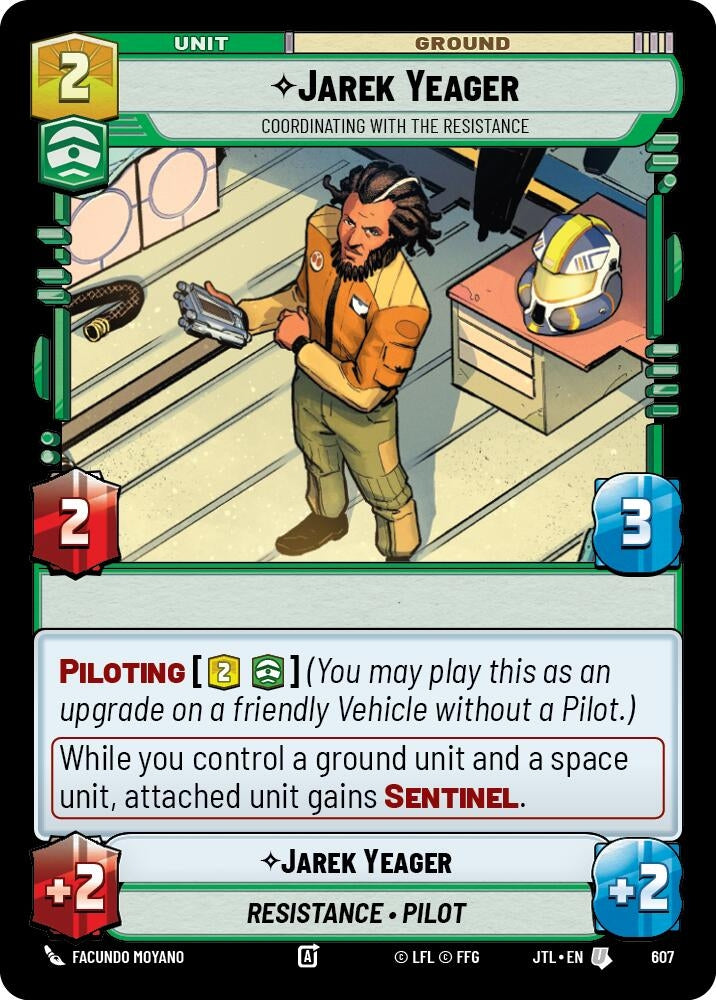 Image for Jarek Yeager - Coordinating With The Resistance (Foil) (Jump to Lightspeed) (607) - Star Wars: Unlimited