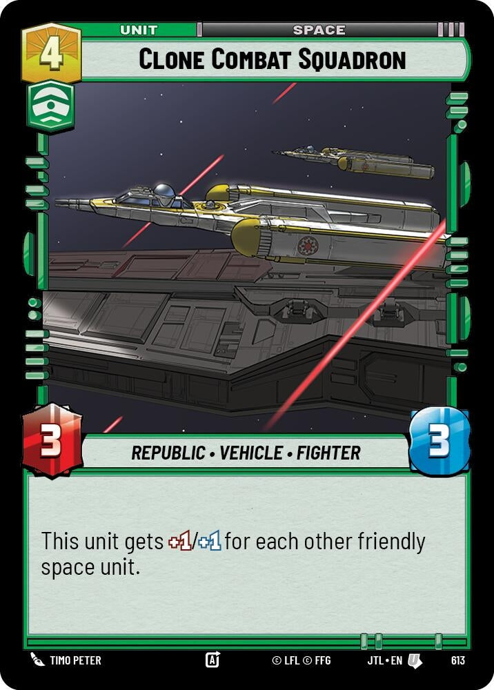 Image for Clone Combat Squadron (Foil) (Jump to Lightspeed) (613) - Star Wars: Unlimited