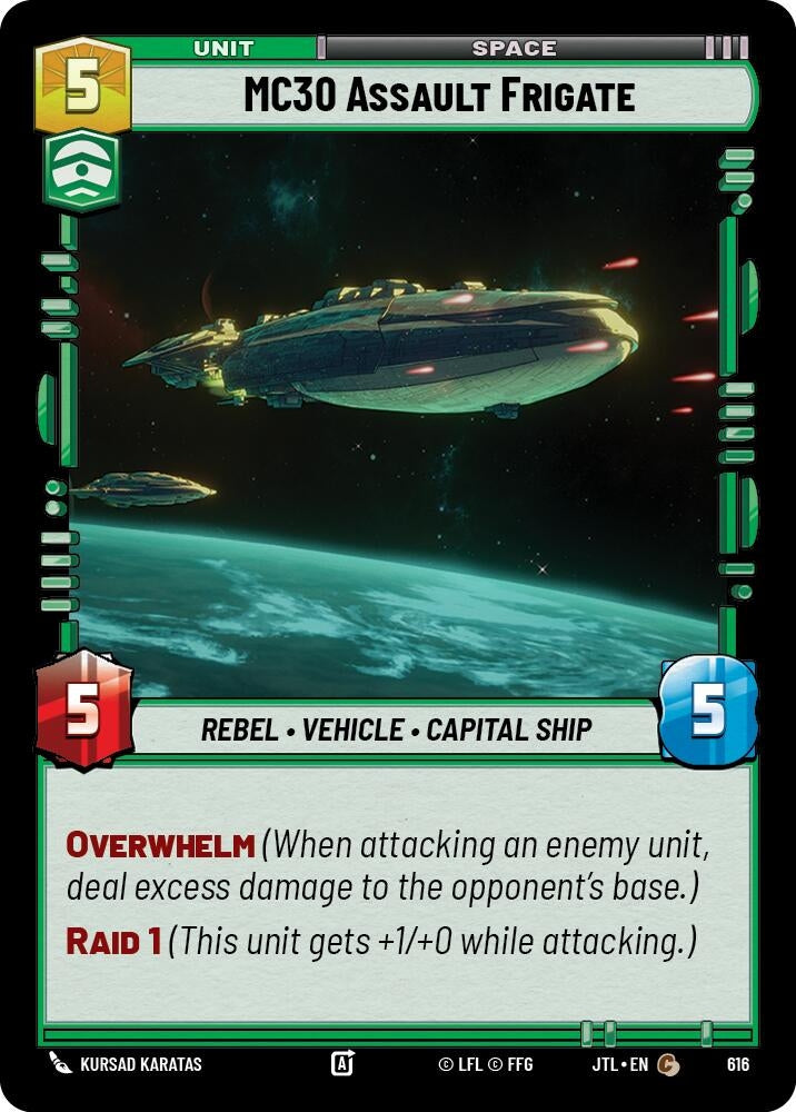 Image for MC30 Assault Frigate (Foil) (Jump to Lightspeed) (616) - Star Wars: Unlimited