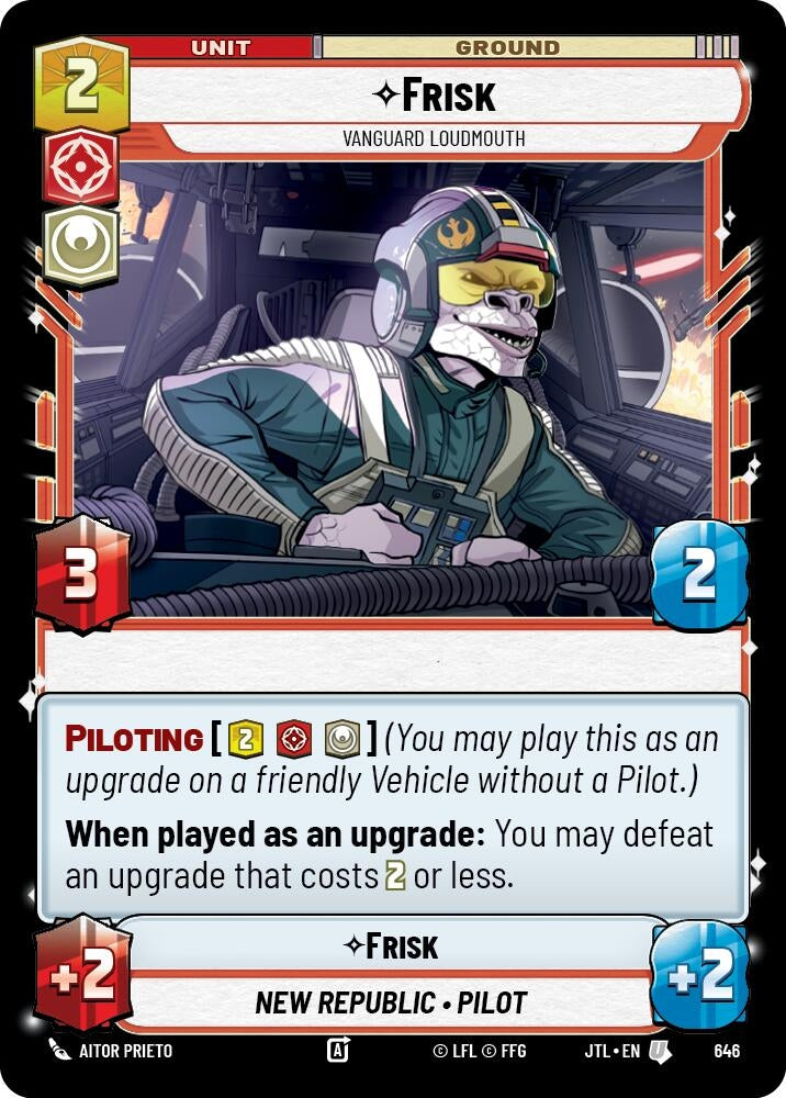 Image for Frisk - Vanguard Loudmouth (Foil) (Jump to Lightspeed) (646) - Star Wars: Unlimited