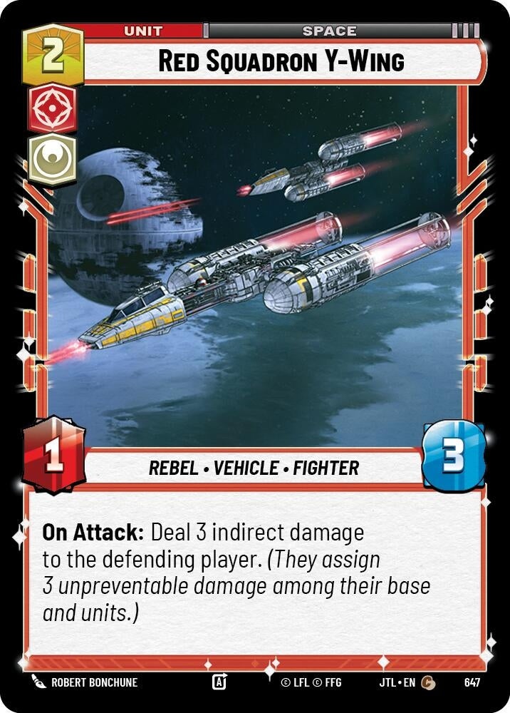 Image for Red Squadron Y-Wing (Foil) (Jump to Lightspeed) (647) - Star Wars: Unlimited