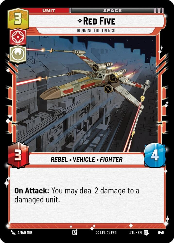 Image for Red Five - Running the Trench (Foil) (Jump to Lightspeed) (649) - Star Wars: Unlimited