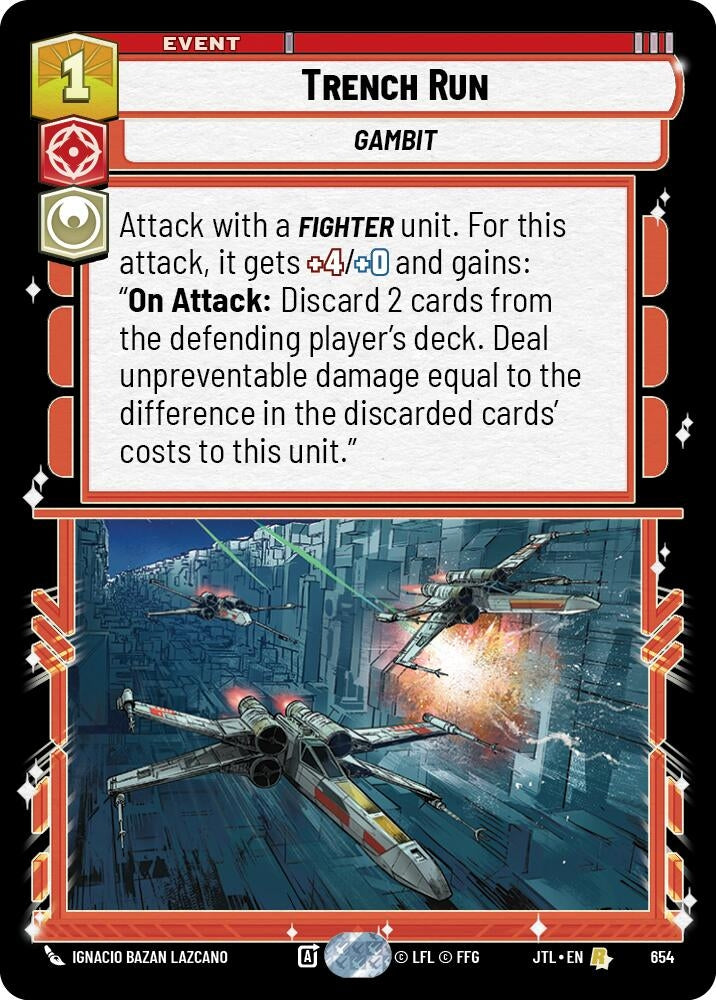 Image for Trench Run (Foil) (Jump to Lightspeed) (654) - Star Wars: Unlimited
