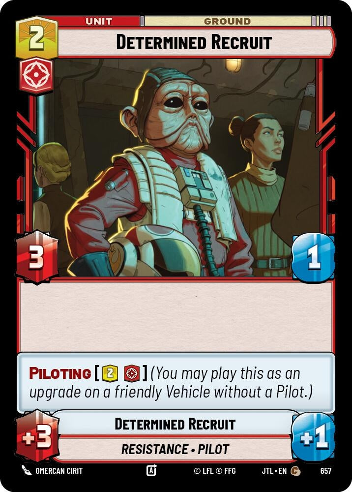 Image for Determined Recruit (Foil) (Jump to Lightspeed) (657) - Star Wars: Unlimited
