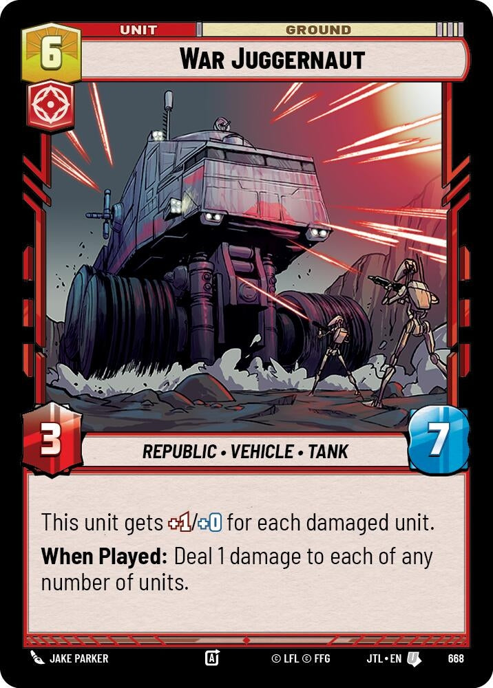 Image for War Juggernaut (Foil) (Jump to Lightspeed) (668) - Star Wars: Unlimited