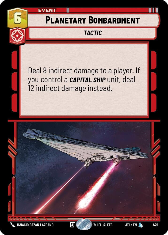 Image for Planetary Bombardment (Foil) (Jump to Lightspeed) (679) - Star Wars: Unlimited
