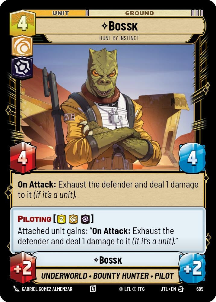 Image for Bossk - Hunt By Instinct (Foil) (Jump to Lightspeed) (685) - Star Wars: Unlimited