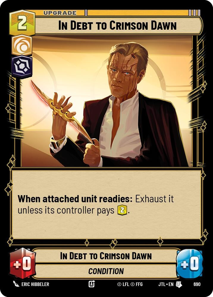 Image for In Debt to Crimson Dawn (Foil) (Jump to Lightspeed) (690) - Star Wars: Unlimited
