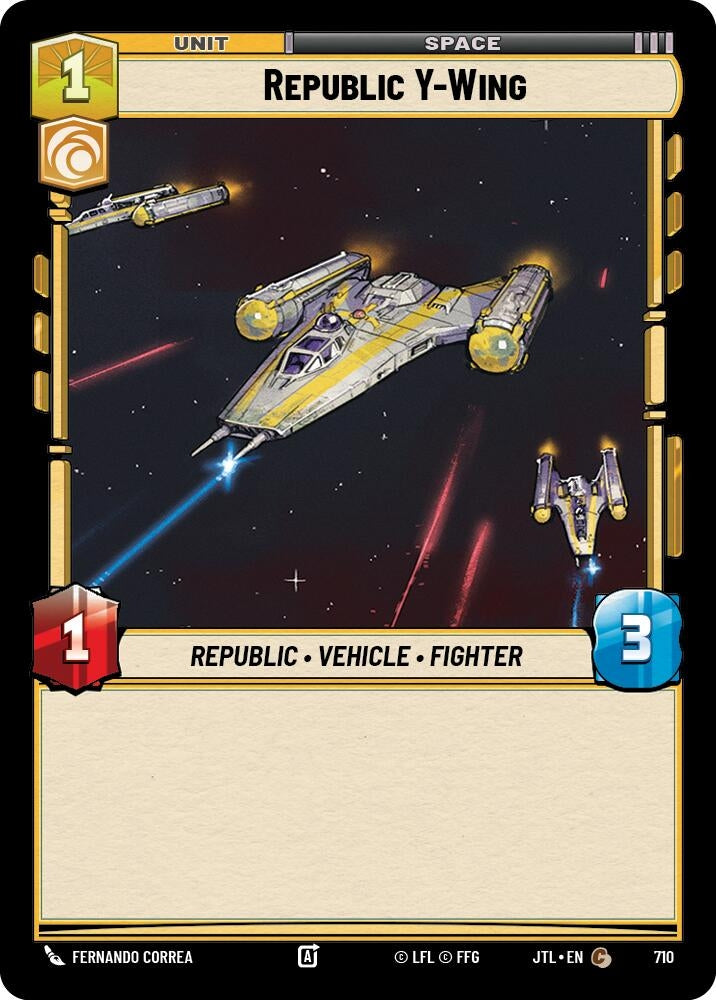 Image for Republic Y-Wing (Foil) (Jump to Lightspeed) (710) - Star Wars: Unlimited