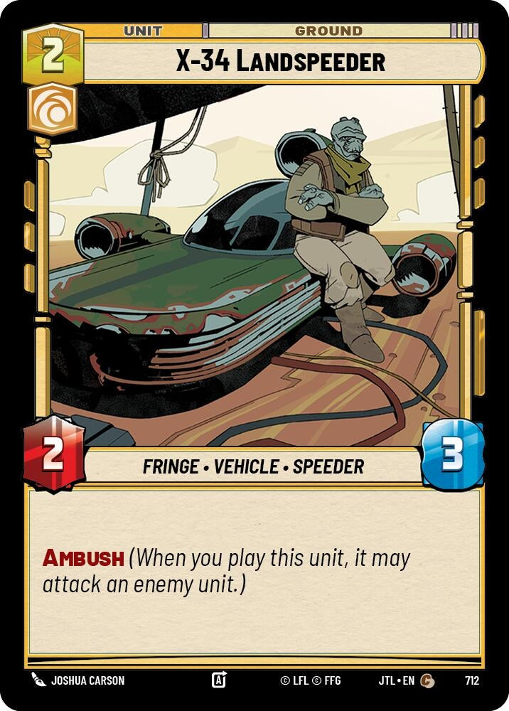 Image for X-34 Landspeeder (Foil) (Jump to Lightspeed) (712) - Star Wars: Unlimited