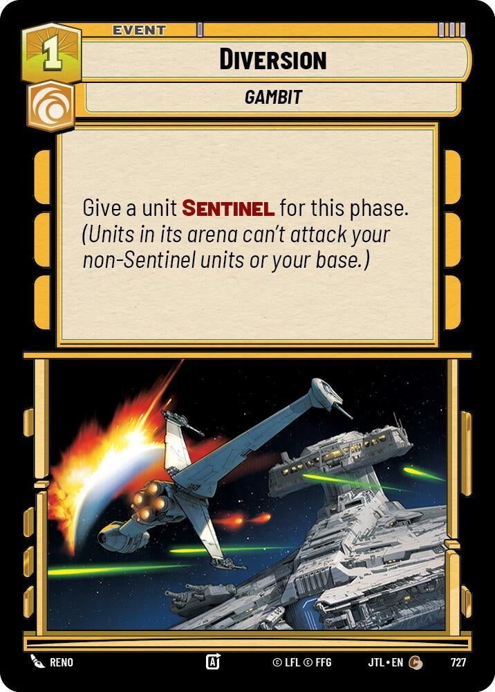 Image for Diversion (Foil) (Jump to Lightspeed) (727) - Star Wars: Unlimited