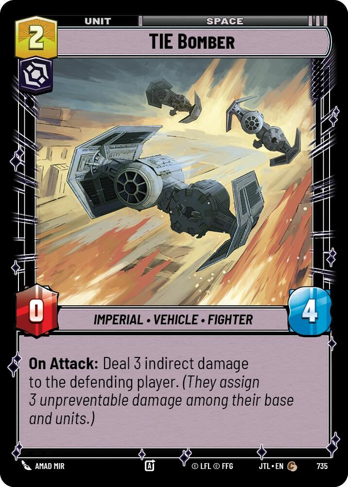 Image for TIE Bomber (Foil) (Jump to Lightspeed) (735) - Star Wars: Unlimited