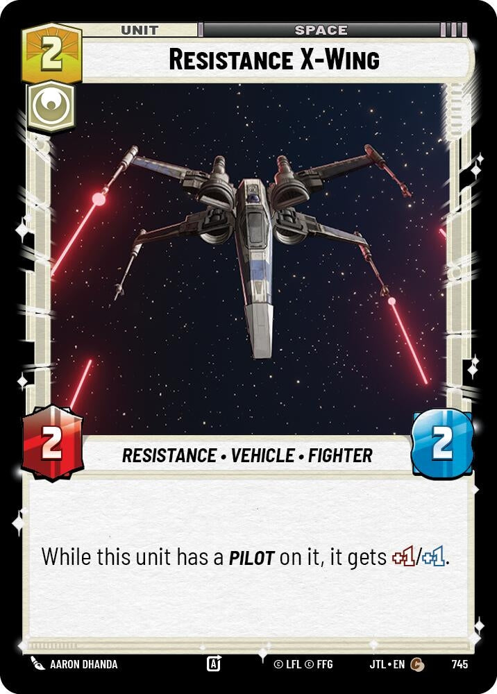 Image for Resistance X-Wing (Foil) (Jump to Lightspeed) (745) - Star Wars: Unlimited