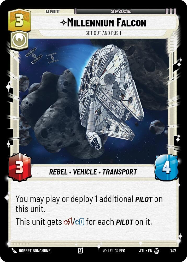 Image for Millennium Falcon - Get Out And Push (Foil) (Jump to Lightspeed) (747) - Star Wars: Unlimited