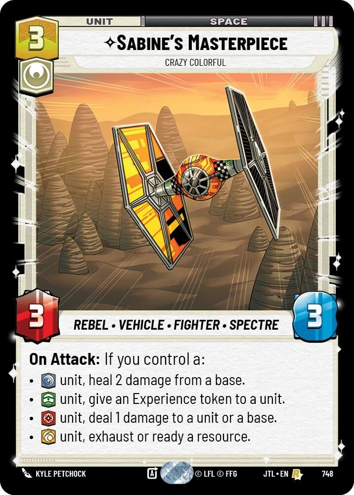 Image for Sabine's Masterpiece - Crazy Colorful (Foil) (Jump to Lightspeed) (748) - Star Wars: Unlimited