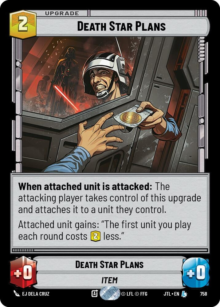Image for Death Star Plans (Foil) (Jump to Lightspeed) (758) - Star Wars: Unlimited
