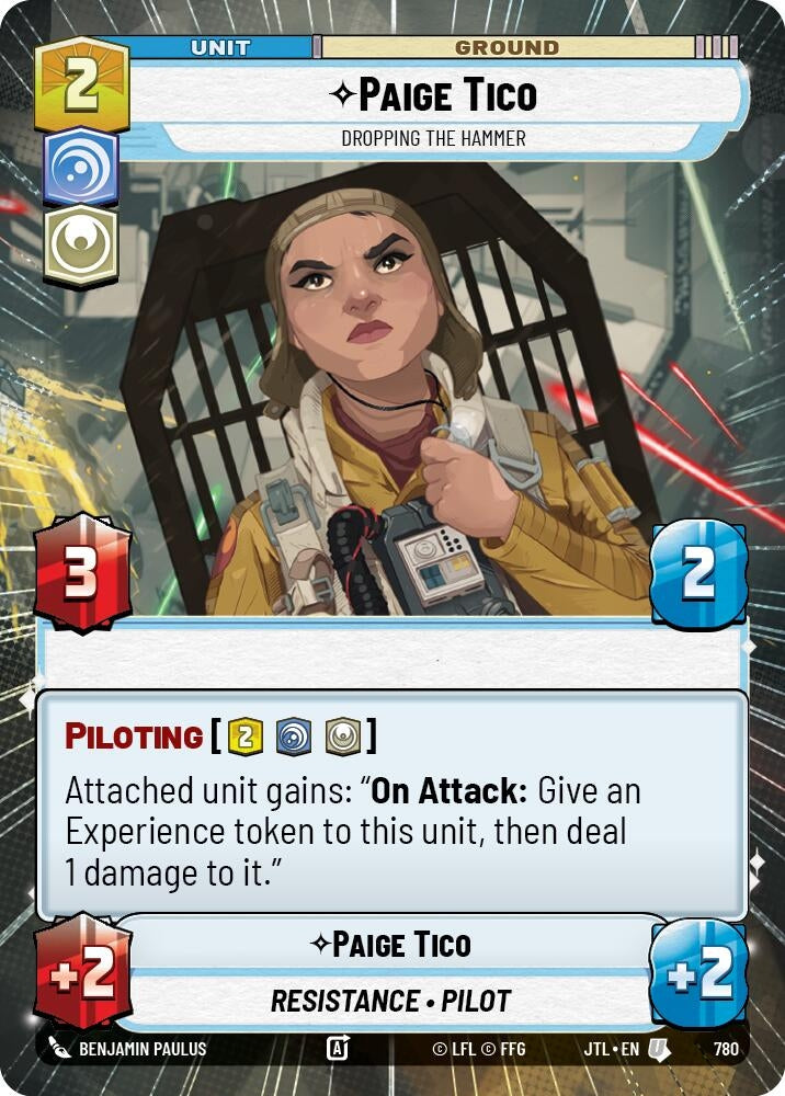 Image for Paige Tico - Dropping the Hammer (Hyperspace Foil) (Jump to Lightspeed) (780) - Star Wars: Unlimited