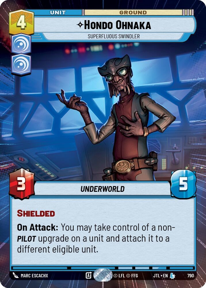 Image for Hondo Ohnaka - Superfluous Swindler (Hyperspace Foil) (Jump to Lightspeed) (790) - Star Wars: Unlimited