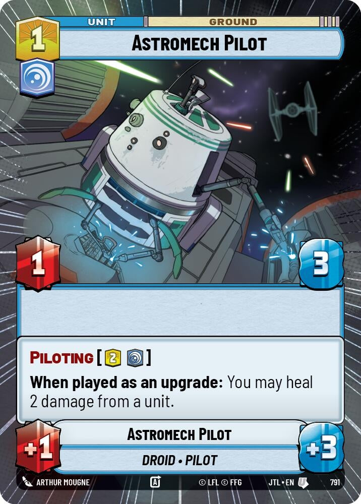 Image for Astromech Pilot (Hyperspace Foil) (Jump to Lightspeed) (791) - Star Wars: Unlimited