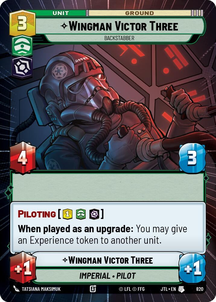 Image for Wingman Victor Three - Backstabber (Hyperspace Foil) (Jump to Lightspeed) (820) - Star Wars: Unlimited