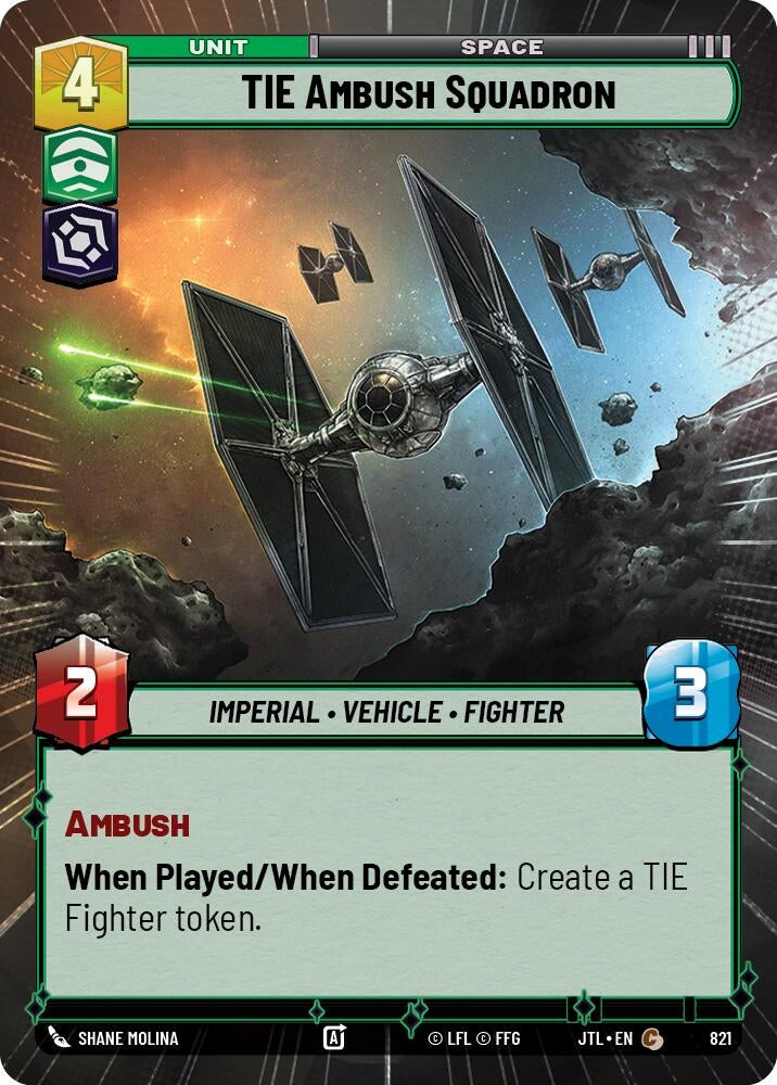 Image for TIE Ambush Squadron (Hyperspace Foil) (Jump to Lightspeed) (821) - Star Wars: Unlimited