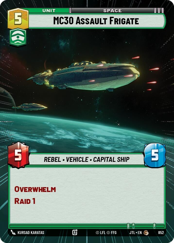 Image for MC30 Assault Frigate (Hyperspace Foil) (Jump to Lightspeed) (852) - Star Wars: Unlimited