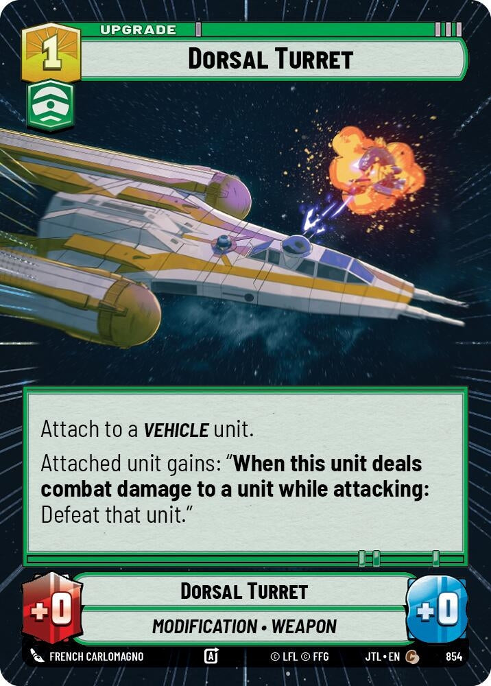 Image for Dorsal Turret (Hyperspace Foil) (Jump to Lightspeed) (854) - Star Wars: Unlimited