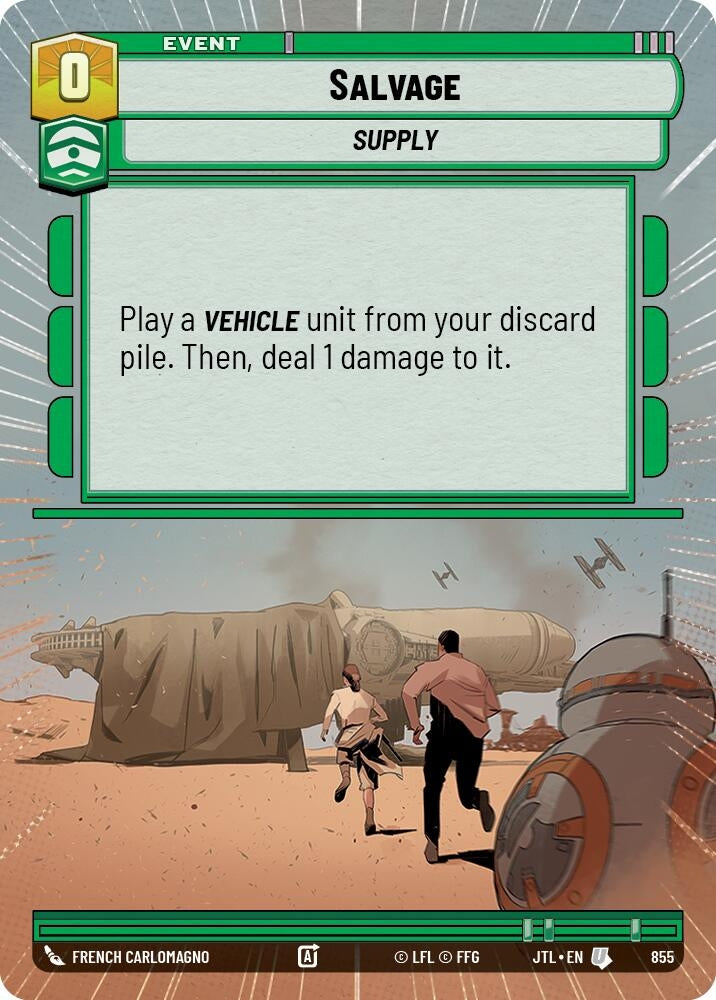 Image for Salvage (Hyperspace Foil) (Jump to Lightspeed) (855) - Star Wars: Unlimited