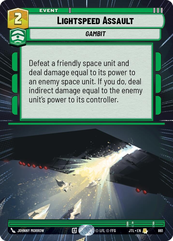 Image for Lightspeed Assault (Hyperspace Foil) (Jump to Lightspeed) (861) - Star Wars: Unlimited