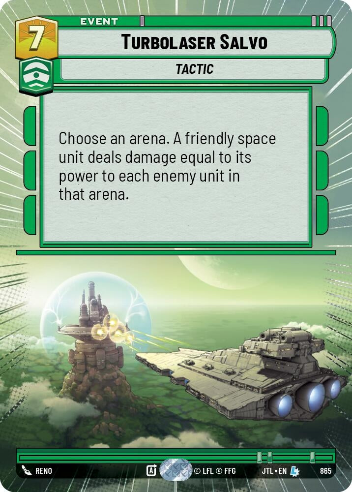 Image for Turbolaser Salvo (Hyperspace Foil) (Jump to Lightspeed) (865) - Star Wars: Unlimited
