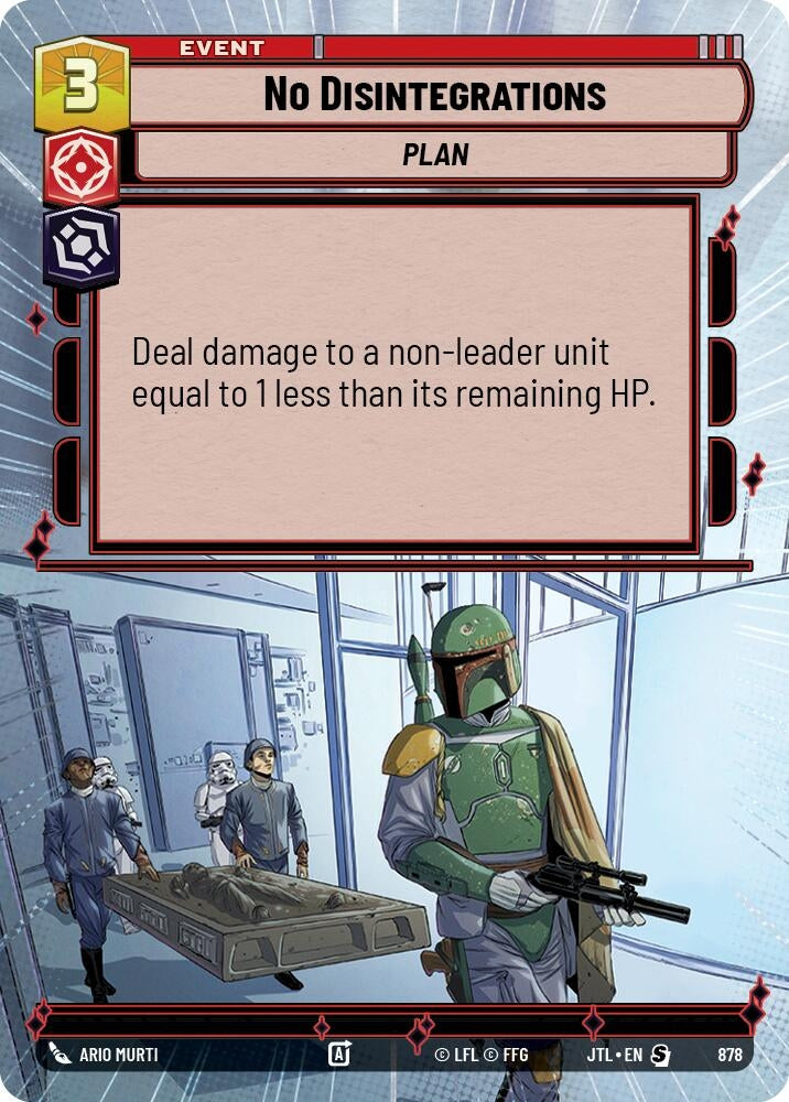 Image for No Disintegrations (Hyperspace Foil) (Jump to Lightspeed) (878) - Star Wars: Unlimited
